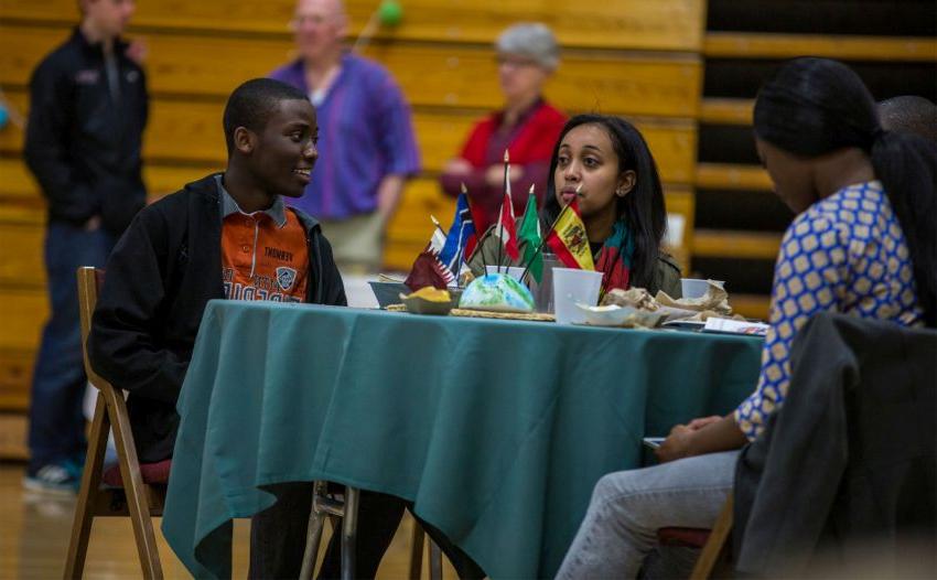 International Students at Taste of Africa